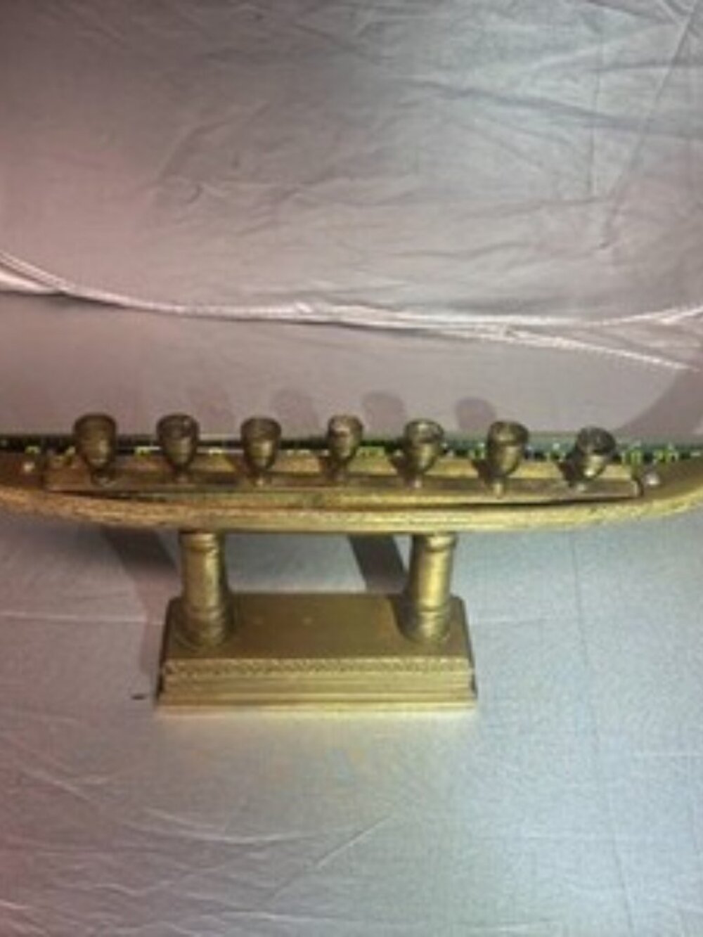 Vintage Brass Dragon Suphannahong Menorah Viking Sami Gondola Royal Boat 22"